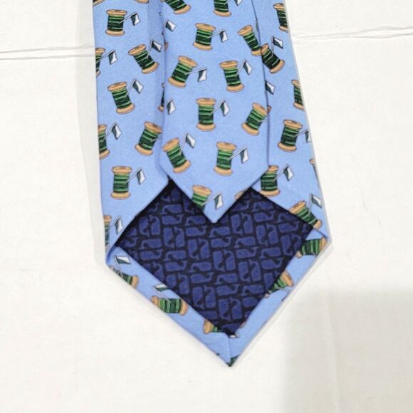 Vineyard Vines 100% Silk Tie Sewing Thread Spool The Spindler Custom Collection - Picture 7 of 11